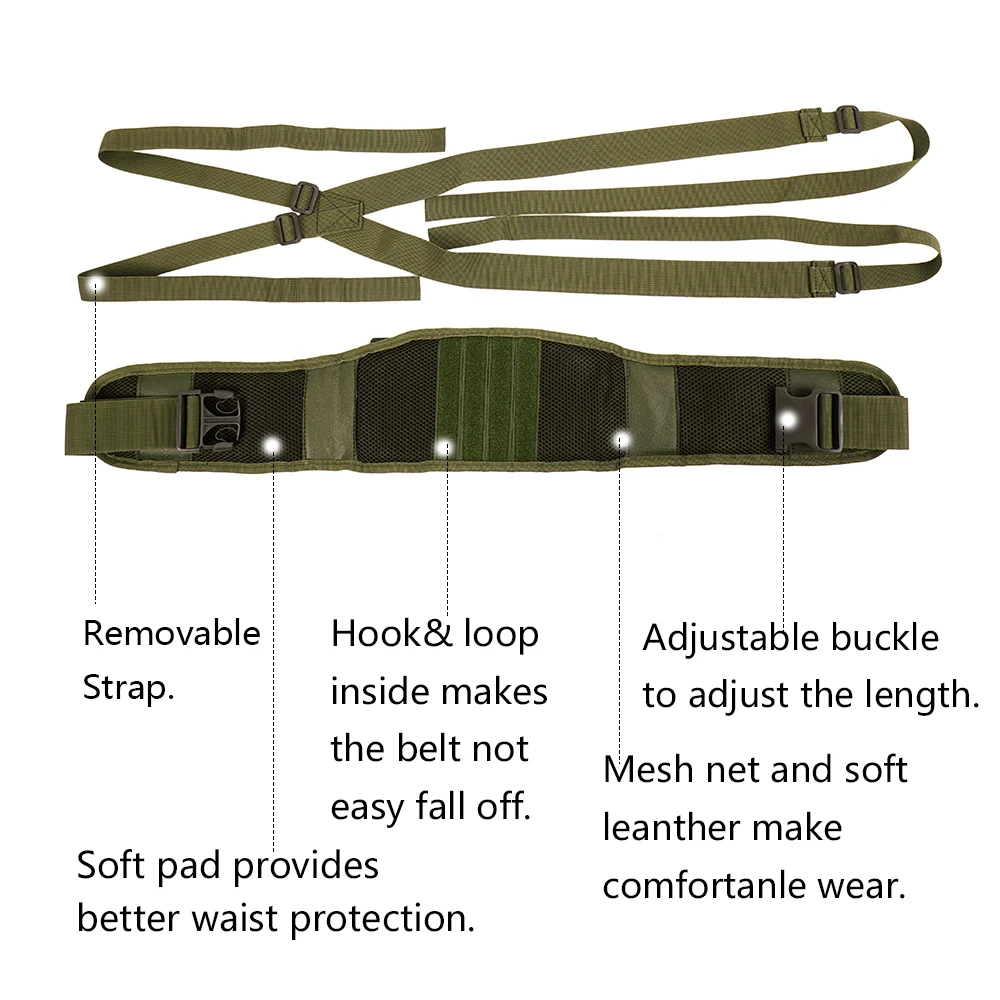 العسكرية رخوة قابل للتعديل التكتيكية حزام الحمالات اطلاق النار المناورات الرجال الملابس في الهواء الطلق الرياضة زنار الصيد اكسسوارات العسكرية رخوة قابل للتعديل التكتيكية حزام الحمالات اطلاق النار المناورات الرجال الملابس في الهواء الطلق الرياضة زنار الصيد اكسسوارات