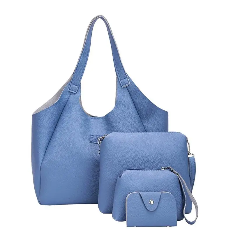 

4pcs/set Composite Bag Women PU Leather Shoulder Bags Fashion Female Crossbody Bag Women Small Clutch Card Holder Purse Bags Z80