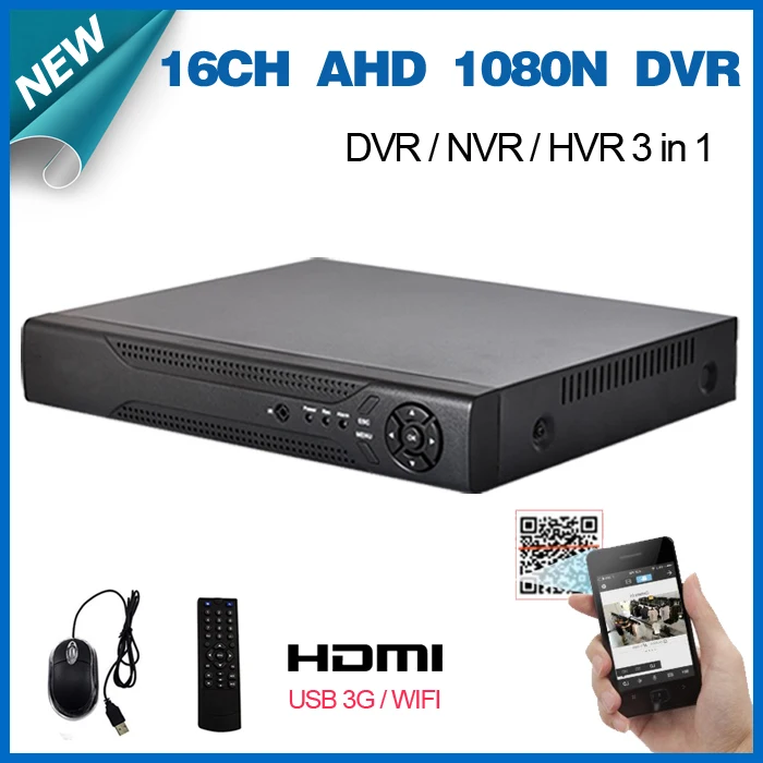 Домашний 16ch AHD 1080N 720 P DVR, HDMI 1080 P 16-канальный видеорегистратор NVR для охранная AHD/IP камера onvif dvr-рекордер системы видеонаблюдения USB Wifi DVR