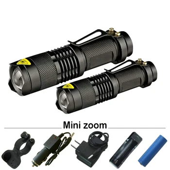

Portable Lighting Mini zoom flashlight led torch cree xml t6 l2 q5 waterproof lanterna charge light18650 or 14500 penlight Torch