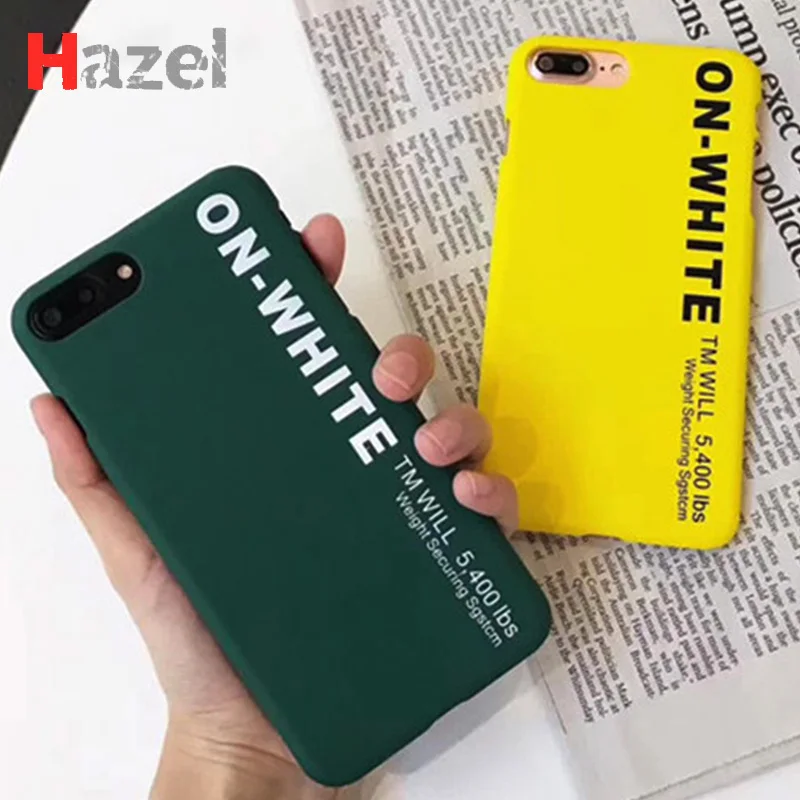 

Off On White Phone Bags Cases for iPhone 5 SE 5SE 6 S 6s 7 8 Plus X Cover Matte PC Case coque for iPhone5 iphone6 capinha funda