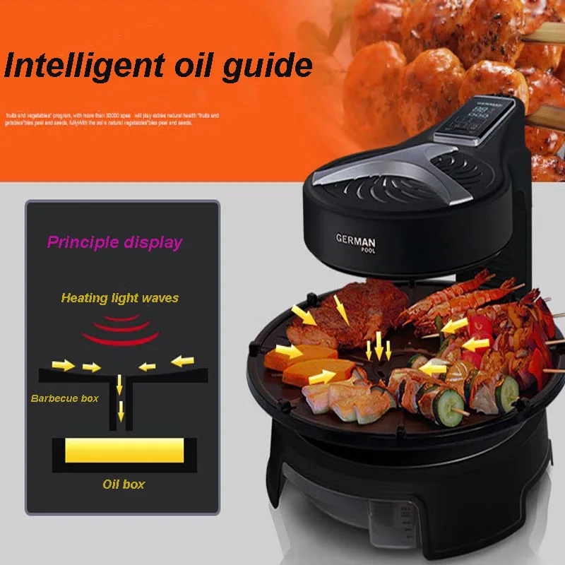Электрический мангал бытовой обжарочная печь Электрический сотейник корейский гриль сковородки Пособия по кулинарии горшок KQB-315