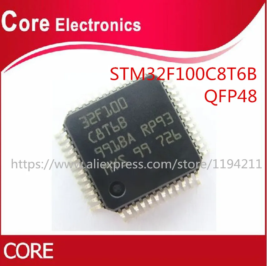 

2PCS STM32F100C8T6B QFP32 32F100C8T6B QFP MCU original IC