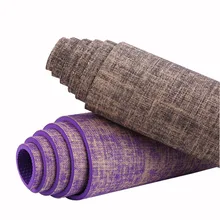 Linen yoga mat PVC6mm extended thickening non slip mat/High grade fitness crawl suitable yoga mat have many colors for choose