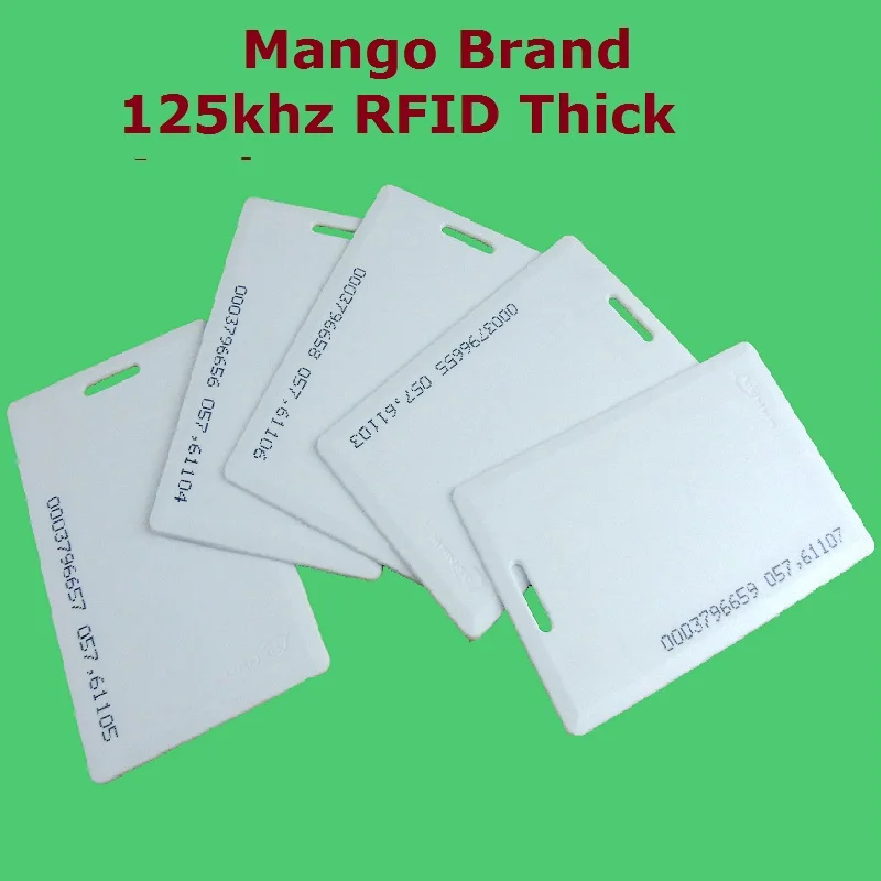 50 шт./лот Близость EM/ID RFID 125 кГц умная Толстая ID карта манго бренд система контроля