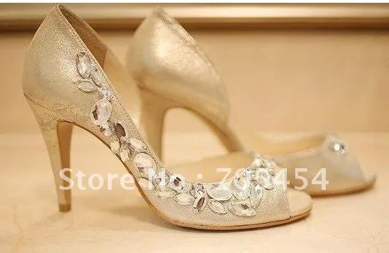 golden bridal footwear