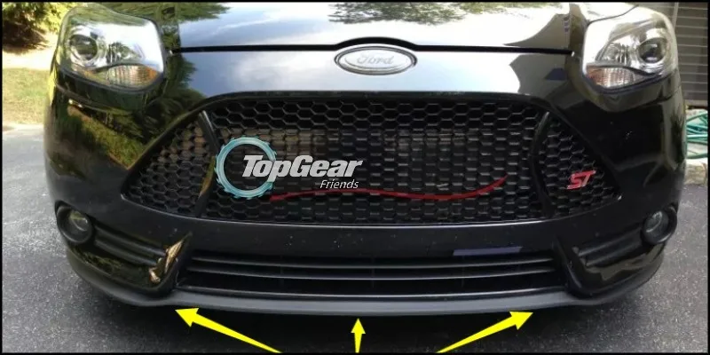 Бампер для губ отражатель губы для Ford Focus/ST передний спойлер юбка для Top gear друзья автомобильный вид тюнинг/обвес/полоса