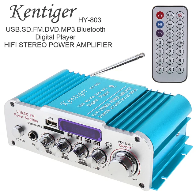 Cheap 12V HIFI Bluetooth Car Power Amplifier FM Radio Stereo Audio Music Player Support SD USB MP3 DVD Input for Auto Motorcycle Home