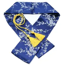 5" синий с кисточкой Шелковый цветок сливы чехол для меча самурая, катаны Меч сумка для переноски