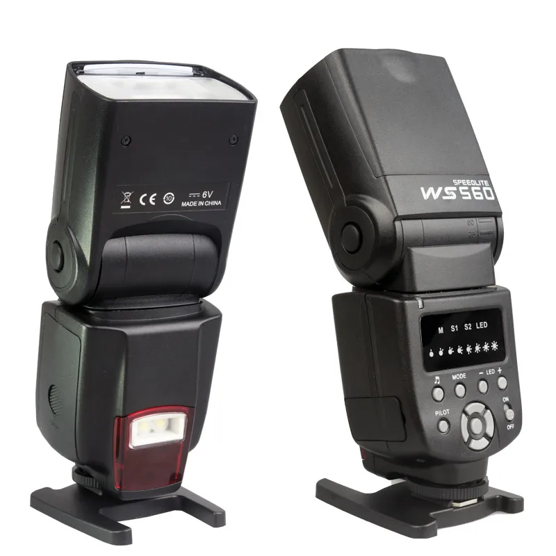 WANSEN WS-560I Вспышка Speedlite для Nikon D3100 D5100 D7000 D7100 Canon 450D 500D 550D 600D 650D 60D 70D как Светодиодная лампа для видеосъемки Yongnuo 560