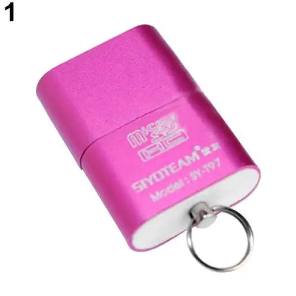 Портативный мини USB 2,0 Micro SD TF T-Flash считыватель карт памяти адаптер флэш-накопитель 8YOE для Micro SD TF T-Flash карт - Цвет: Розовый