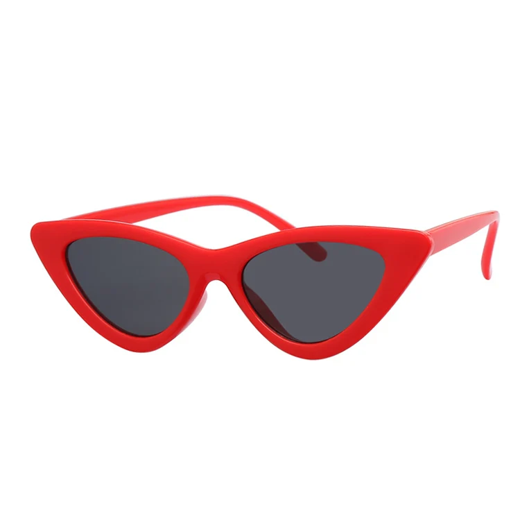 Новинка, кошачий глаз, солнцезащитные очки для женщин, модные женские винтажные роскошные солнцезащитные очки, Женские Треугольные сексуальные ретро очки Oculos De Sol Feminino - Цвет линз: Red Gray