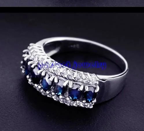 Натуральный сапфир драгоценный камень кольцо 925 стерлингового серебра 0.3CT* 7 PS, драгоценный камень, хорошее ювелирное изделие, для мужчин или женщин X91152