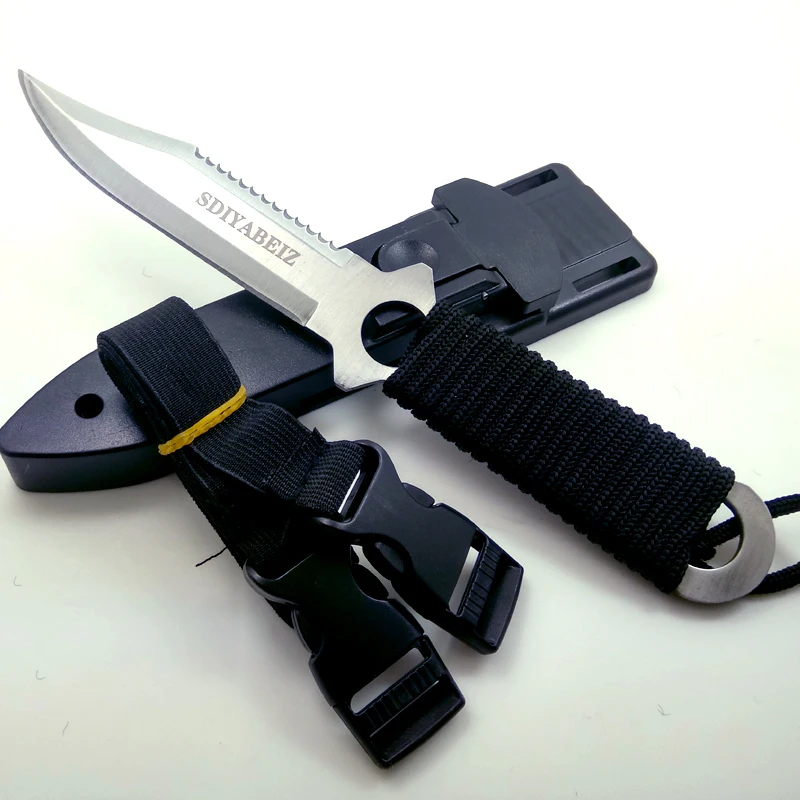 Выживания Ножи профессиональные леггинсы Дайвинг Ножи+ ABS оболочка, охотничьи ножи, Охота Отдых на природе нож, Кухня расходные материалы