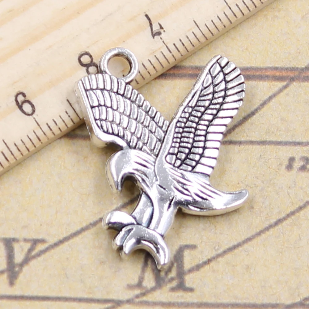 10pcs Charms hawk eagle hunting 29x24mm Tibetan Silver Plated Pendants Antique Jewelry Making