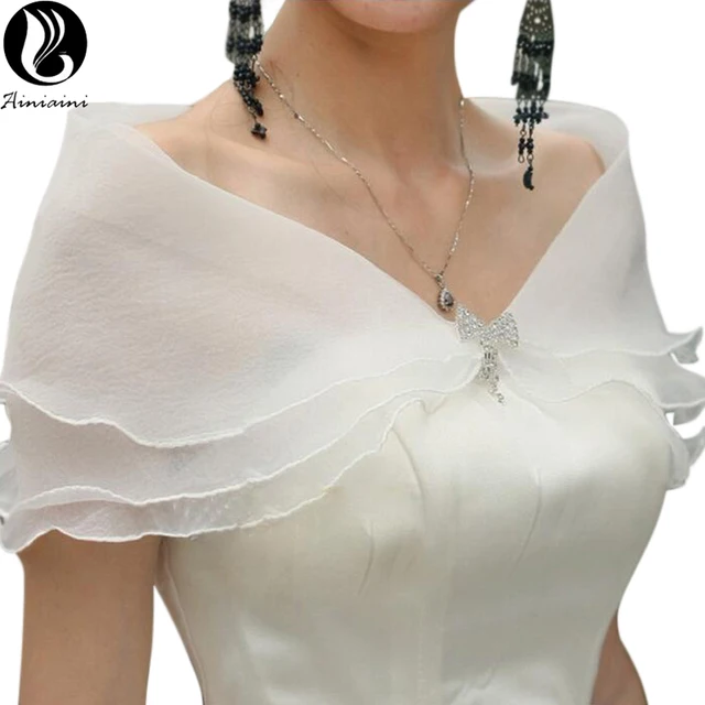 Best Product White Bolero Jackets For Evening Dresses Summer Short Lace Bolero Wedding Lace Cloak Coprispalle Maniche Lunghe Donna BV306