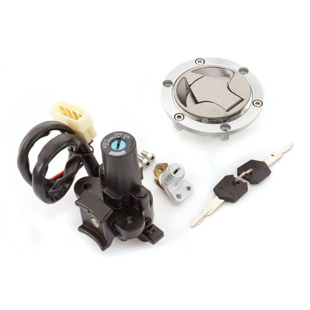

7 Wires Motorcycle Ignition Switch Lock Fuel Tank Gas Cap Cover Seat Lock Key for Kawasaki Ninja 250R EX250J SE/Ninja 300 EX300A