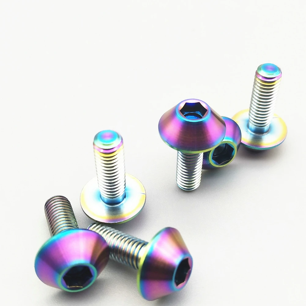 Titanium Bolts M5x15 Mushroom YAMAHA Multi-Color (1)