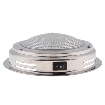

6.7' Round LED Ceiling Dome Light, Stainless Steel Housing ,12V Warm Light