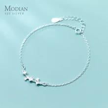 Modian Новое поступление подлинное серебро 925 пробы Morning Glory цветок модный браслет для женщин классический завод простые ювелирные изделия