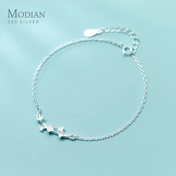 

Modian New Arrival Genuine 925 Sterling Silver Morning Glory Flower Fashion Bracelet For Women Classic Plant Simple Fine Jewelry