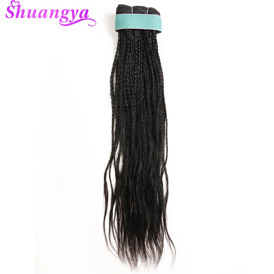 Shuangya волосы бразильские вьющиеся волосы плетеные натуральные кудрявые пучки волос 1& 3& 4 пряди remy волосы для наращивания "-28" натуральный цвет