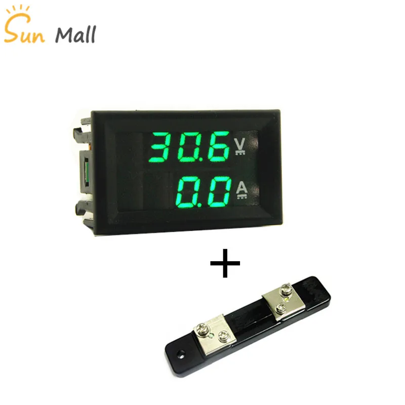 

DC 100V 50A Green Green Mini 0.28inch LED Digital Voltmeter Ammeter Volt Ampere Meter Amperemeter Voltage Indicator Tester