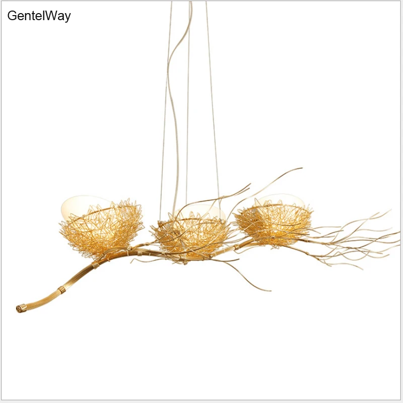 Chandelier light led-Birdnest Lightart-1