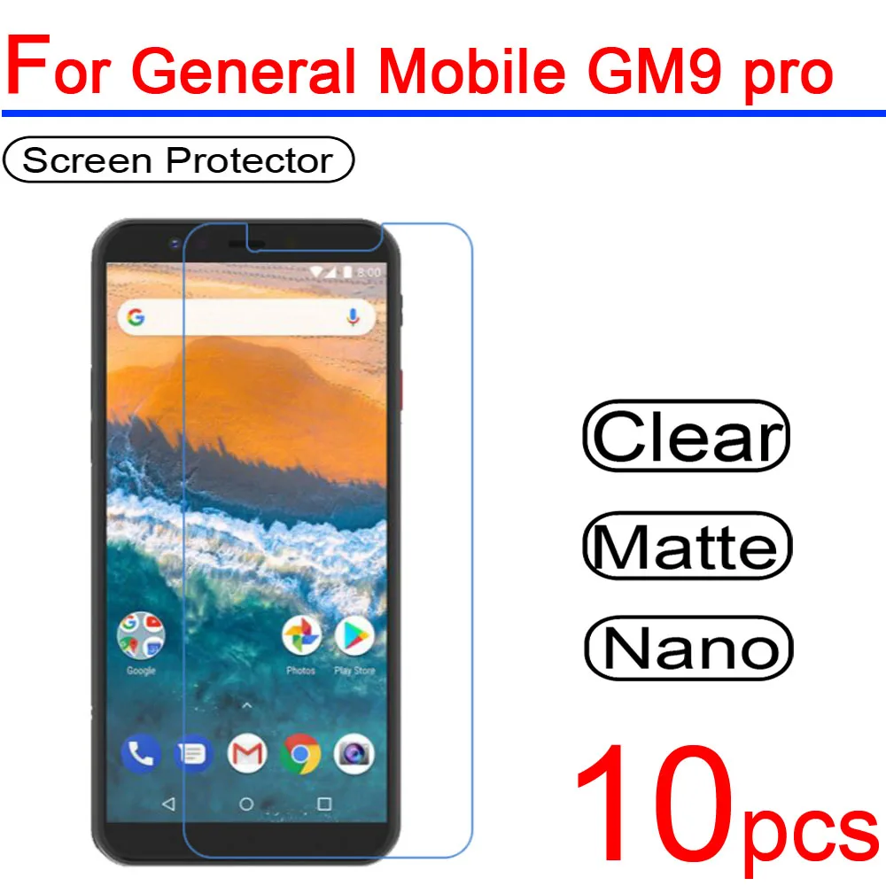 

10pcs ultra clear Soft LCD For General Mobile gm9 pro Screen Protectors guard Cover For General Mobile gm 9 pro Protective Film