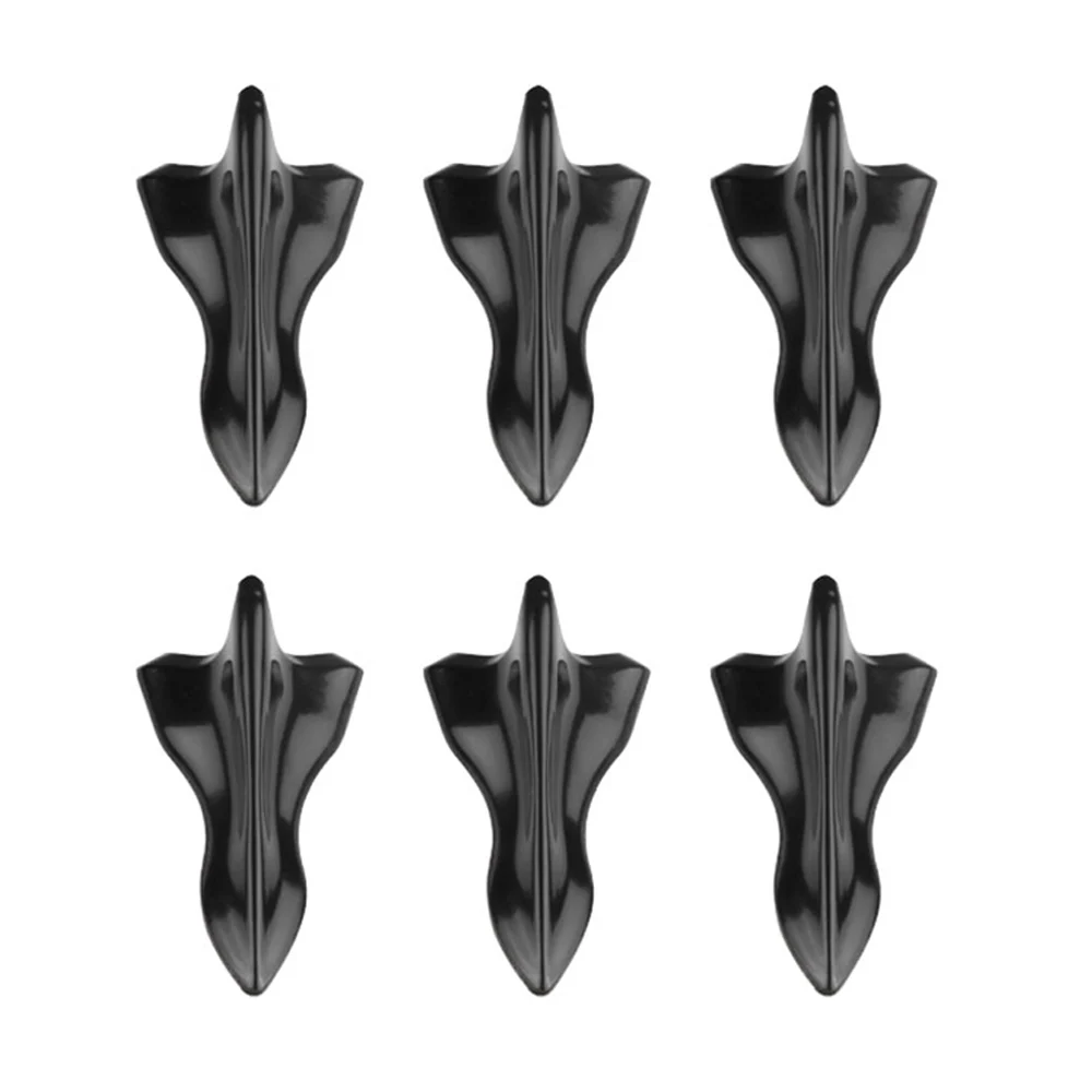 

6pcs/lot Gen 2 Shark Fin Diffuser Vortex Generator For Mazda Subaru Roof Spoiler Bumper Carton Fiber Car-styling