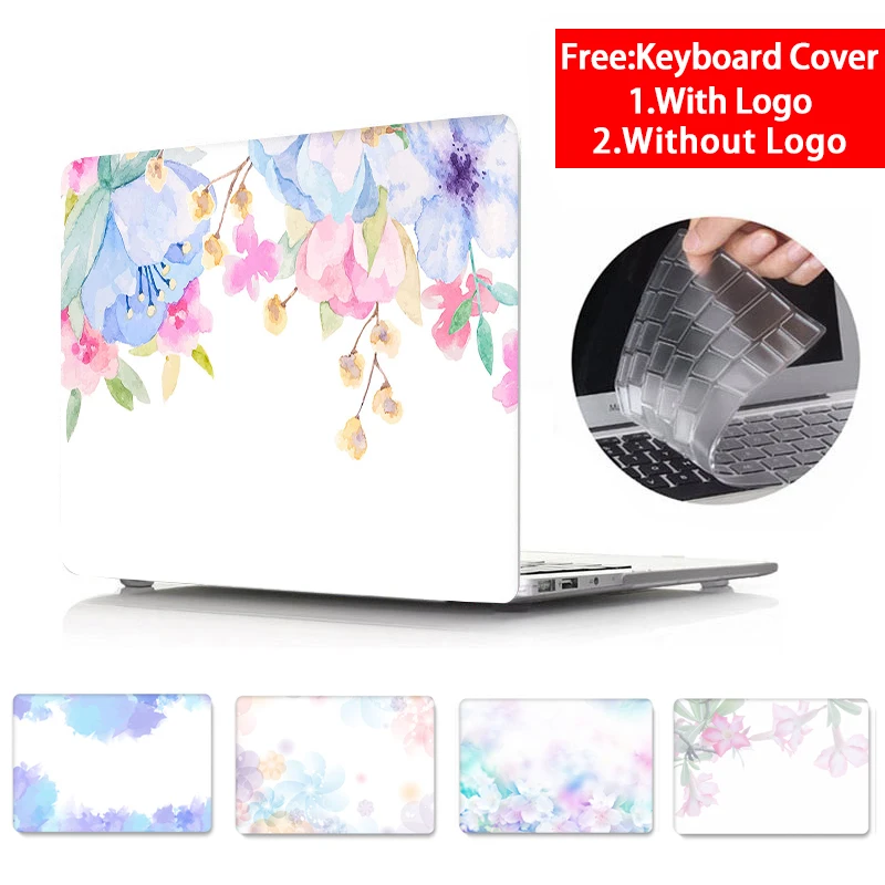 

For Macbook Pro 13 Floral Case A1278 A1708 A1502 Transparent Rainbow Case For Macbook Air 11 13.3 Pro Retina 12 13 15.4 Cover