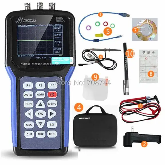 

Handheld Digital Oscilloscope JDS2023 Osciloscopio + Signal Generator Portable Scope Meter 20MHz Bandwidth