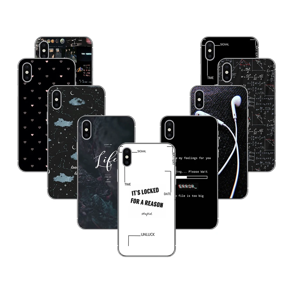 Eletei белого и черного цвета с цитатами чехол для iPhone X XR XS Max 6 S 7 8plus небо сердце