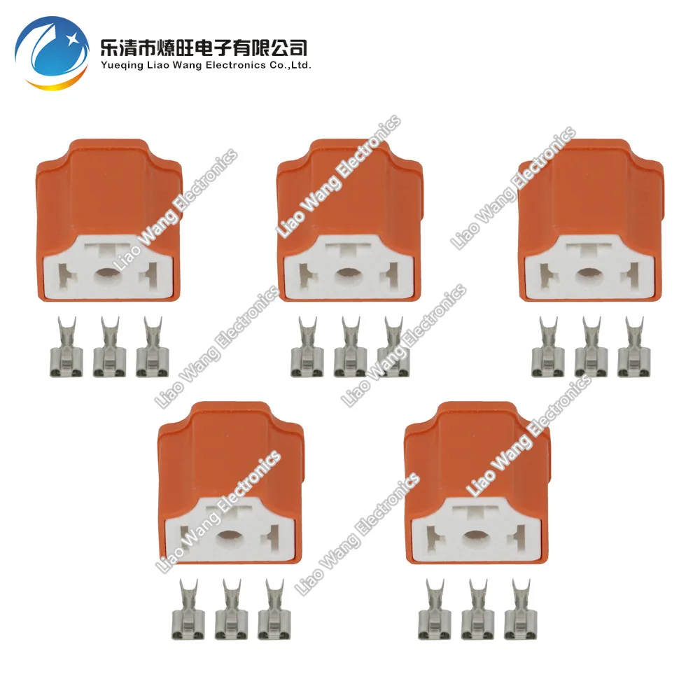 5 Sets 3 Pin H4 Plug in Ceramic Connector, H4 Right Angle Connector, H4 ...