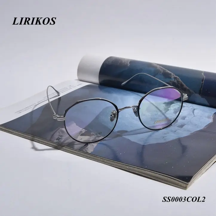 BLACK WITH SLIVER LIRIKOS чистый титан полигон бабушка Chic унисекс полный рамки очки для чтения женщин прозрачные линзы глаз Мужской зрелище четыре C - Цвет оправы: BLACK WITH SLIVER