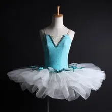 8 слоев ткани, для девочек, с v-образным вырезом бархатное балетное платье-пачка Женская сорочка, костюмы для сцены, Поддержка танцевальная C115