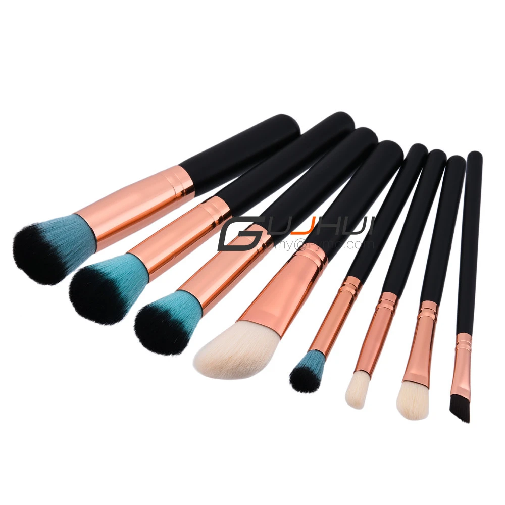 New 8pcs Makeup Brushes set Fondation Eyeshadow Cosmetic Tool with Leather (3)