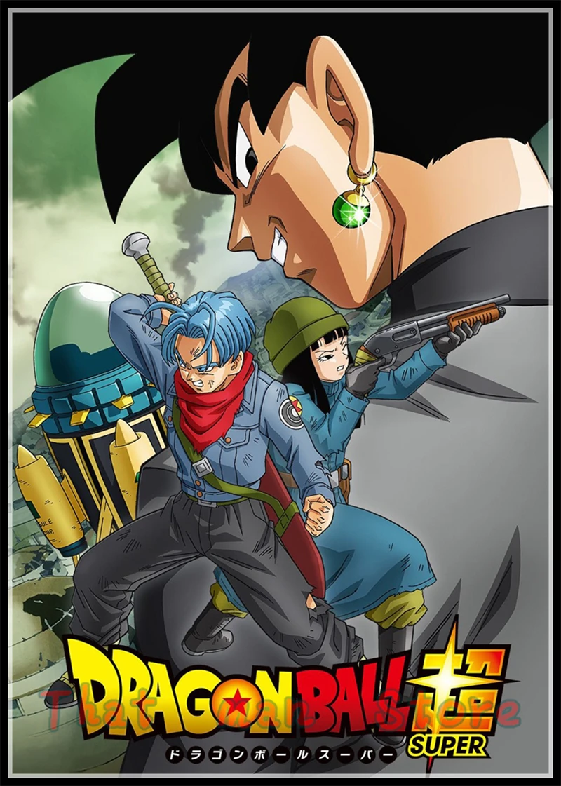 Dragon Ball Z Goku плакат с героями аниме белая мелованная бумага принт живопись детская комната украшение стены Искусство домашний декор - Цвет: Серый