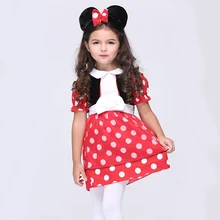 Direct Selling Girls Cute Mini Mouse Cosplay Clothing Child Fantasy Fancy Dress Kids Carnival Party Halloween