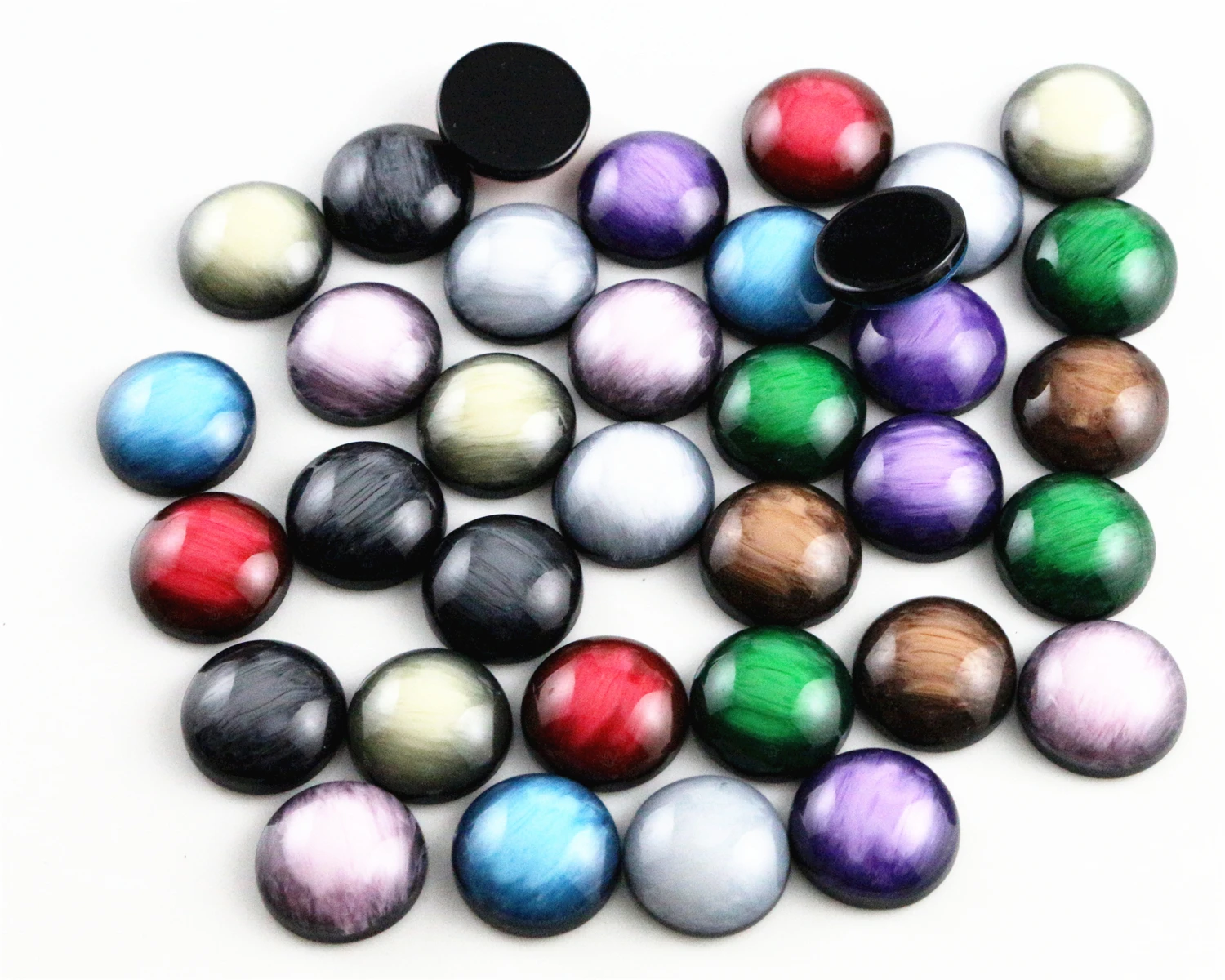 New Fashion 40pcs 12mm Mix Colors Stylish Color Brushed Style Flat back Resin Cabochons Cameo New Fashion 40pcs 12mm Mix Colors Stylish Color Brushed Style Flat back Resin Cabochons Cameo
