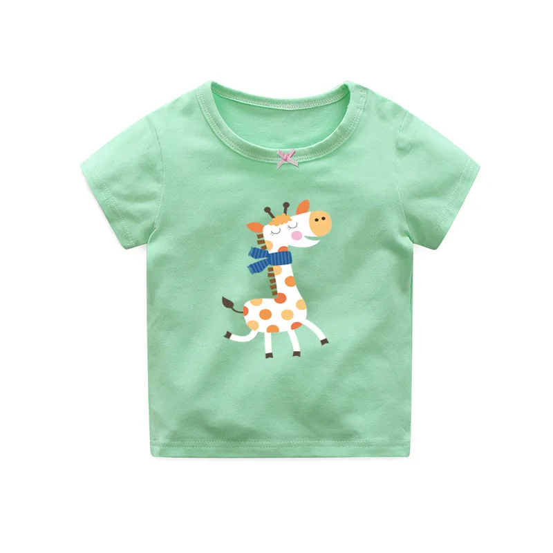 OKLADY/Коллекция года, весенне-летние футболки для маленьких мальчиков хлопковая футболка с короткими рукавами и рисунком топы, одежда для маленьких мальчиков и девочек для мальчиков возрастом от 4 до 2 лет