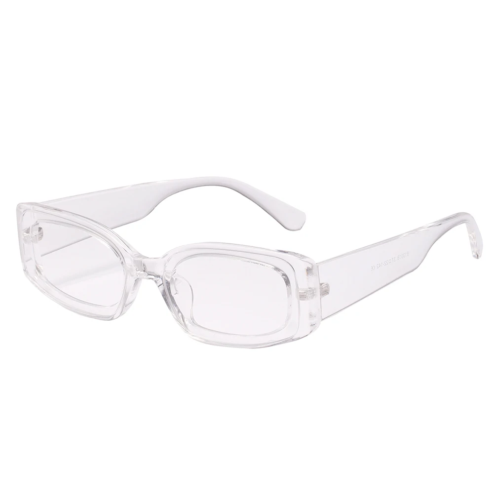 OVZA, Модные прямоугольные солнцезащитные очки, мужские, брендовые, женские, солнцезащитные очки, Ретро стиль, солнцезащитные очки, женские, черные, gafas de sol hombre S1030 - Цвет линз: Прозрачный