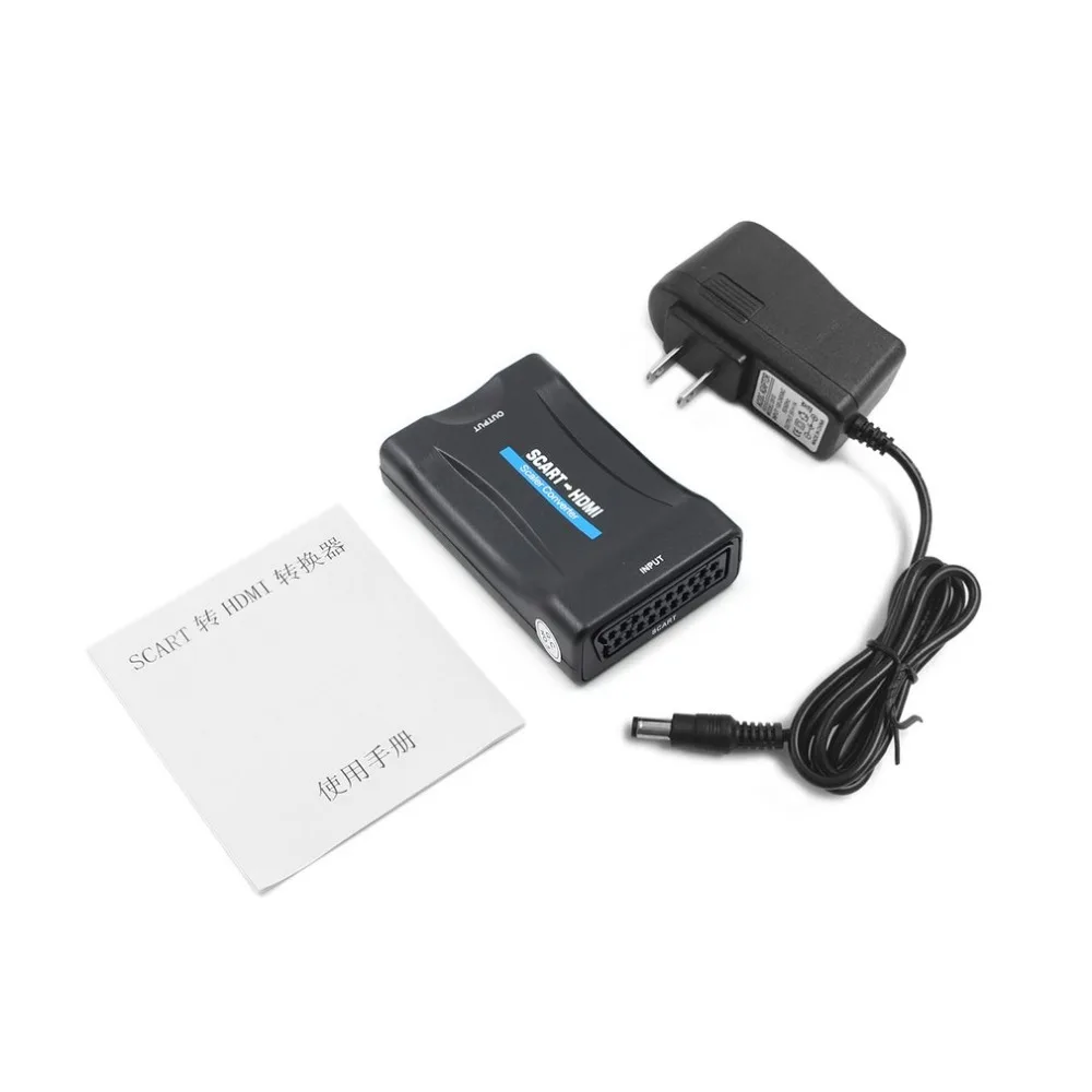 

4 Plug Style Scart To HDMI Converter Scart To HDMI Video Converter For Analog Scart Input To HDMI 1080p Output