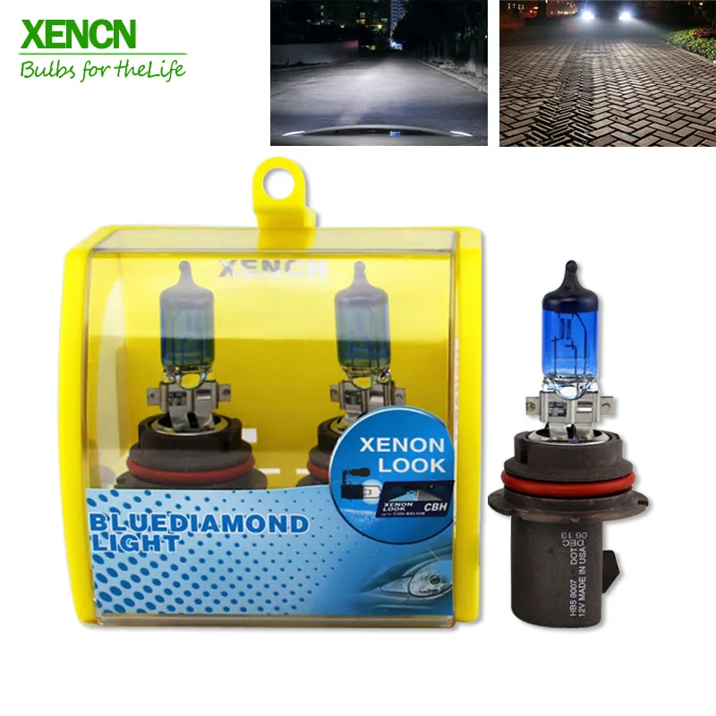 XENCN 9007 HB5 12В 65/55W 5300K Blue Diamond, для использования в светильник автомобильные лампы головной светильник Замена апгрейд галогенная лампа 30% более бордовый 75 м луч 2POS