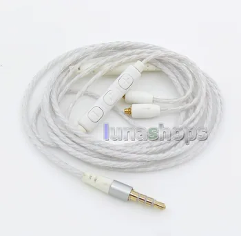 

LN005882 OFC With Earphone Hook Aluminium Foil Mic Control Volume TPE Cable For Shure SE215 SE315 SE425 SE535 SE846