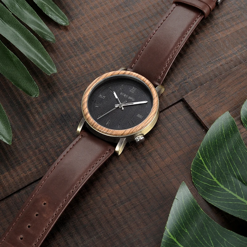 BOBO BIRD часы мужские деревянные металлические кварцевые часы Специальный дизайн мужские наручные часы в деревянной коробке часы relogio masculino