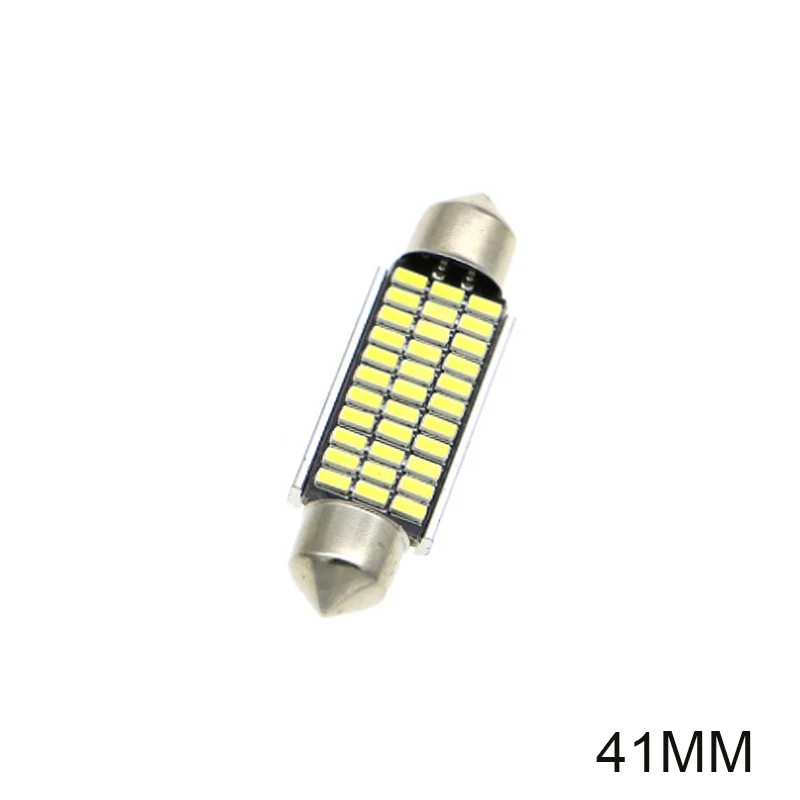 2 шт. 31 мм 36 мм/39 мм/41 мм C5W C10W 18 27 30 33 SMD 3014 Светодиодный гирлянда светильник CANBUS без ошибок авто интерьер купола лампы - Испускаемый цвет: 41MM