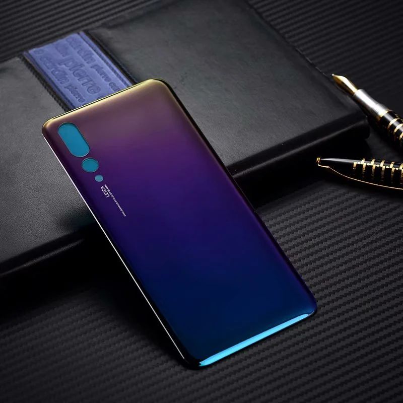 Для huawei P20 Pro стеклянная задняя крышка батарейного отсека для huawei P20 Pro Корпус задней двери Задняя крышка Запасные части+ клей 3M