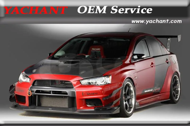Car Styling Portion Carbon Fiber Glass FRP Bodykits Fit For 08 12 Lancer Evolution X Evo