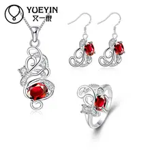 Индийские свадебные модные брендовые покрытые серебром, изысканные синие ожерелья CZ хрустальные модные комплекты украшений для женщин